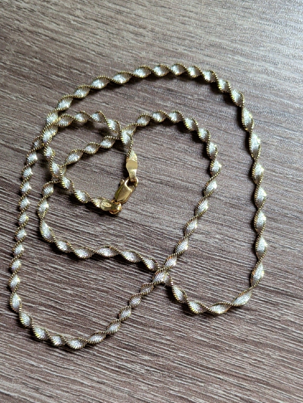 Sterling Silver And Gold-Tone Twisted Rope Necklace - Elegant Women’s Jewelry